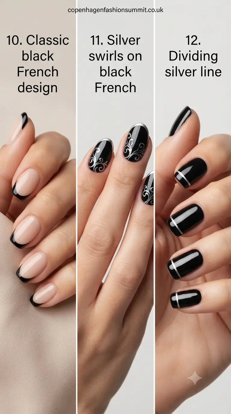  Black Nails With Black Tips part 4