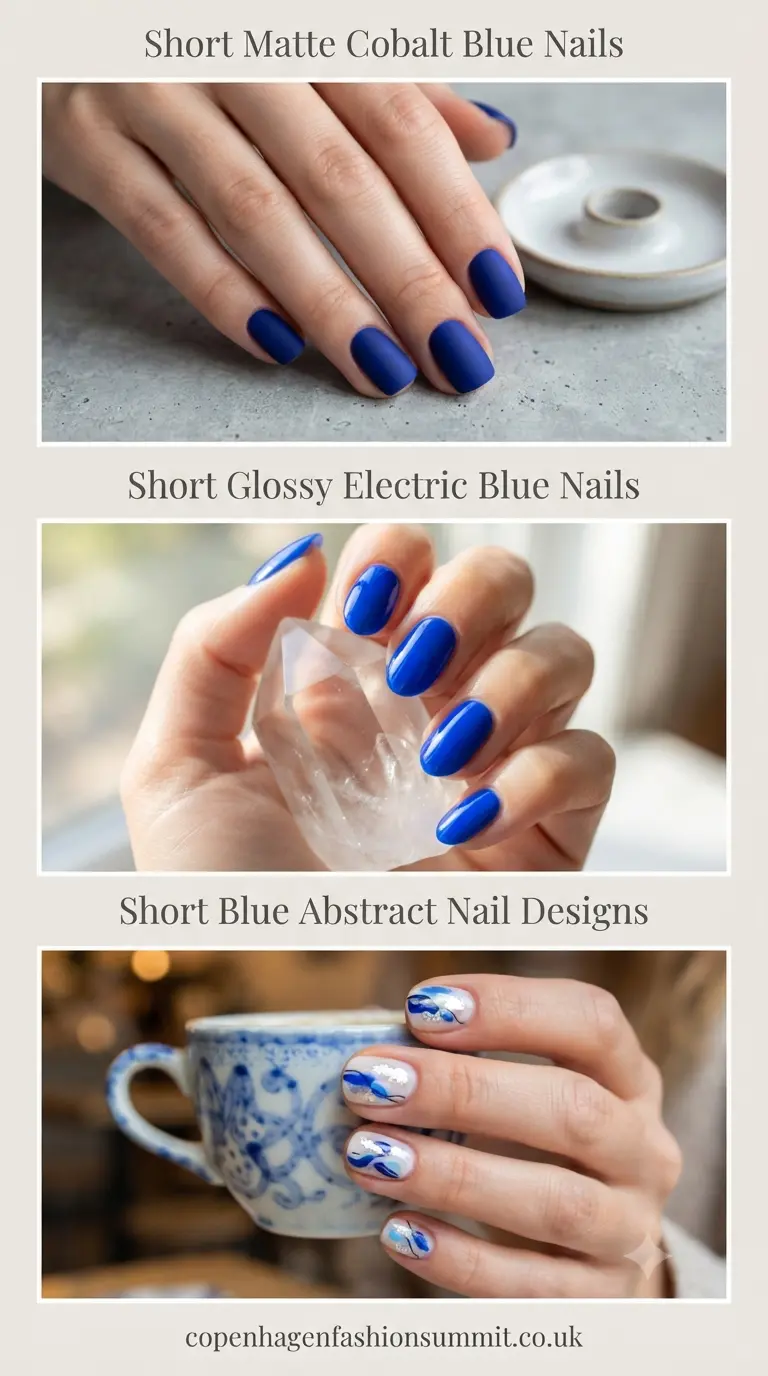 Blue Nails Short on Length but Big on Style  last part