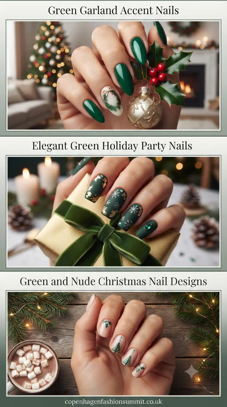 Christmas Nail Green Designs part 10