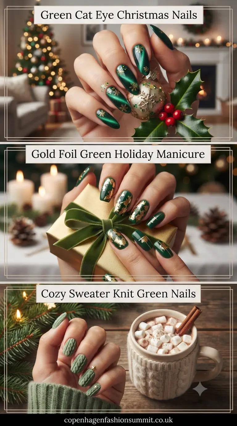 Christmas Nail Green Designs part 4
