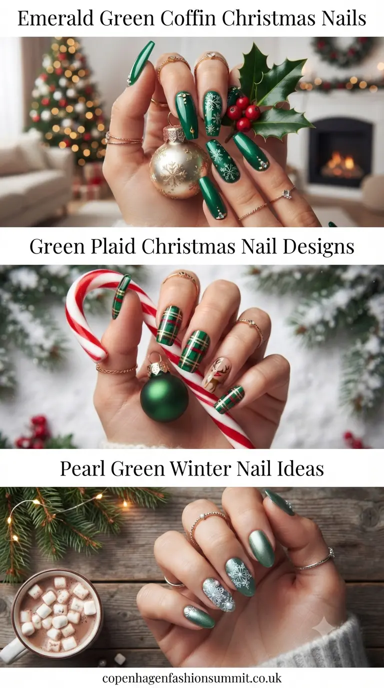Christmas Nail Green Designs part 5