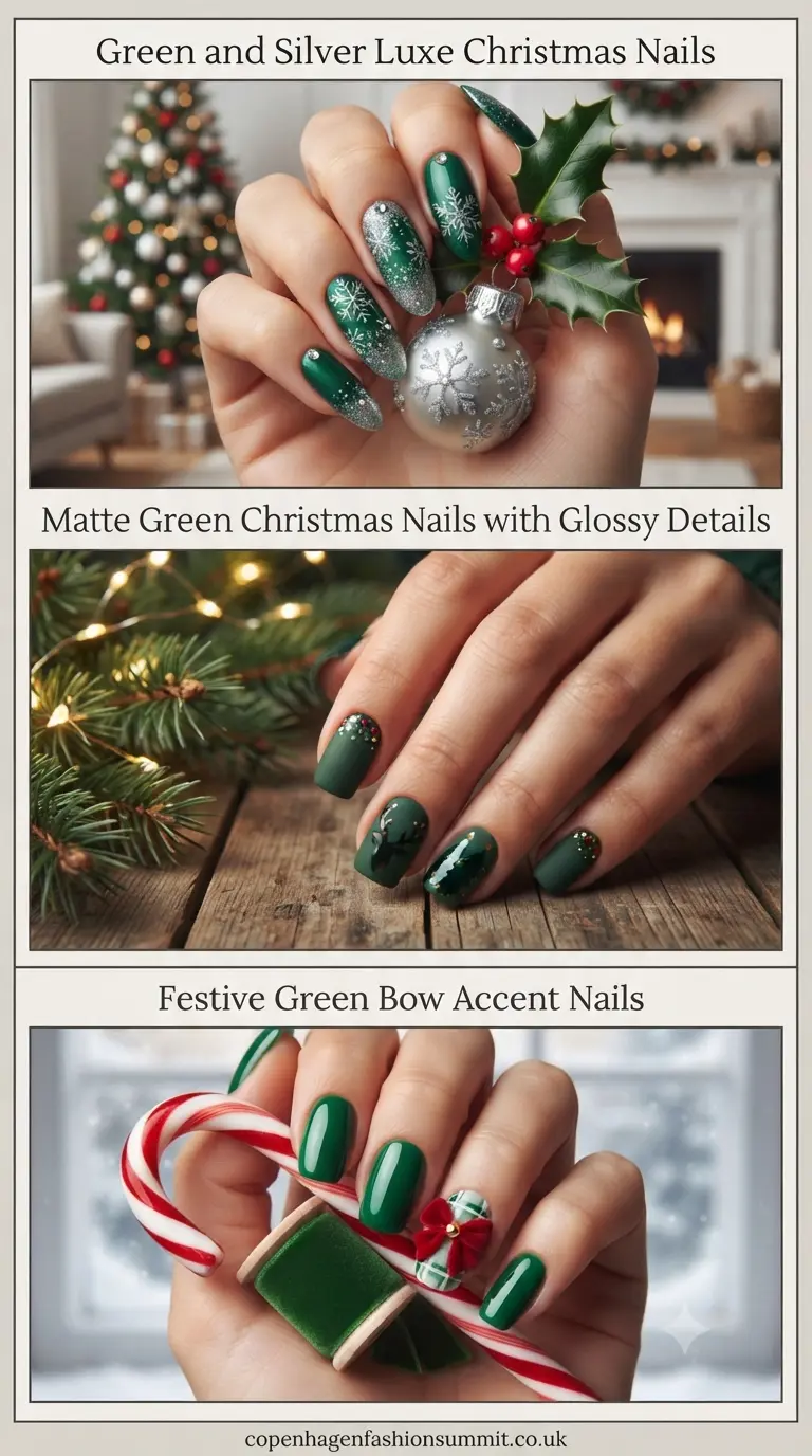 Christmas Nail Green Designs part 6