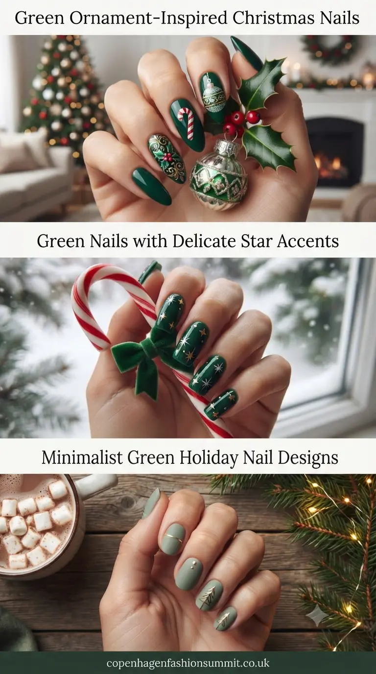 Christmas Nail Green Designs part 7