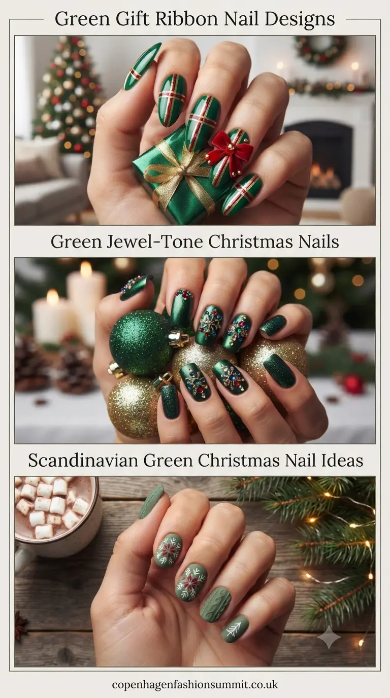 Christmas Nail Green Designs part 9