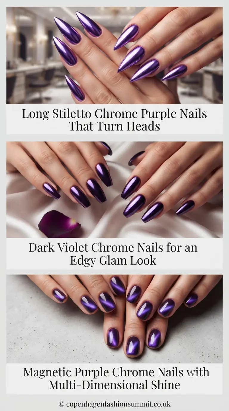Chrome Purple Nails  last part 