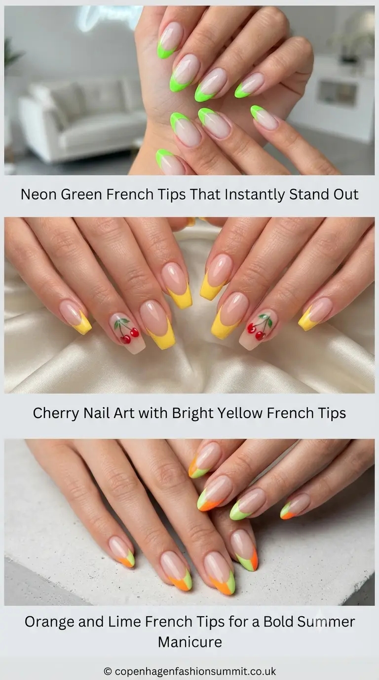Colorful French Tip Nails  part 2