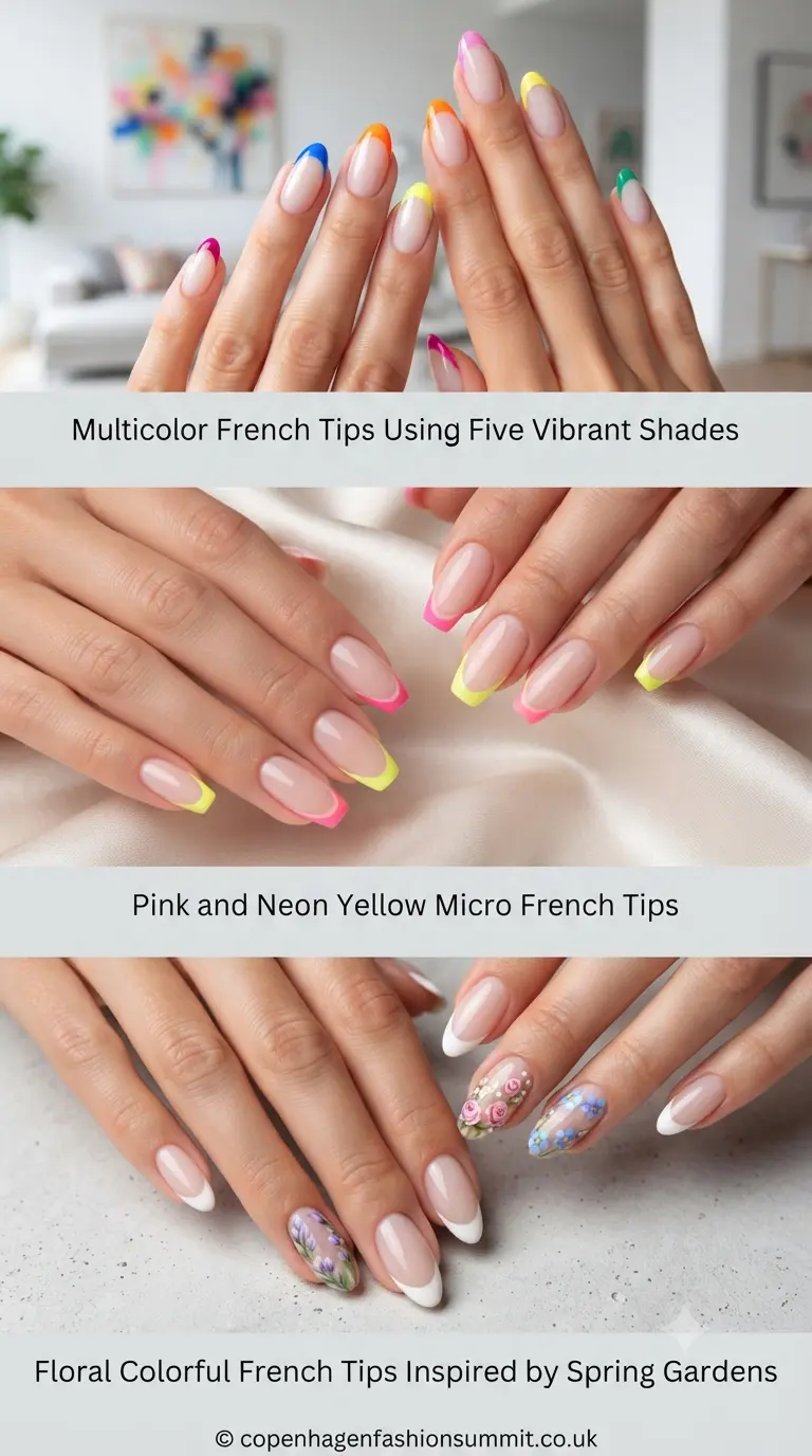 Colorful French Tip Nails  part 3