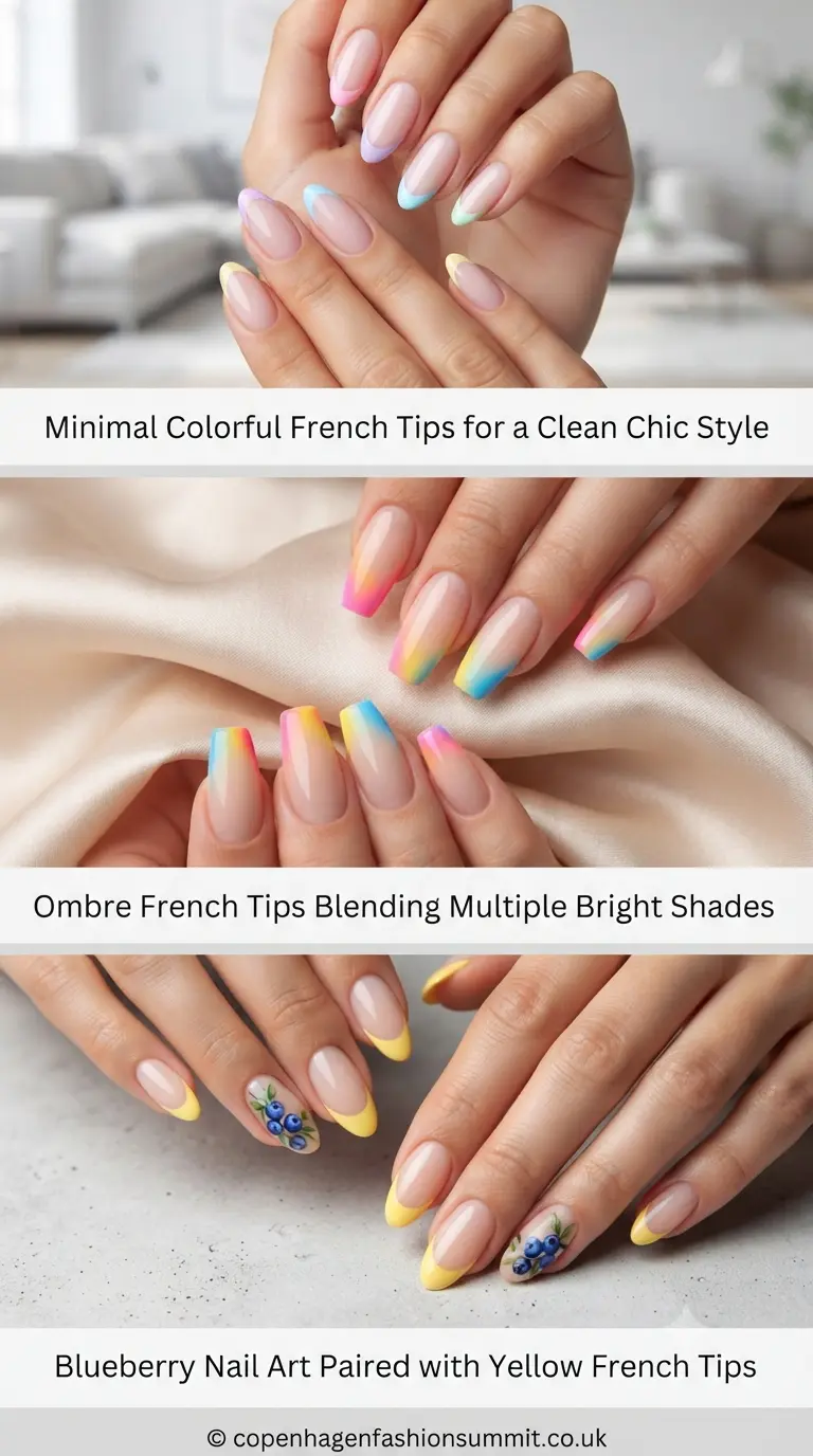 Colorful French Tip Nails  part 7