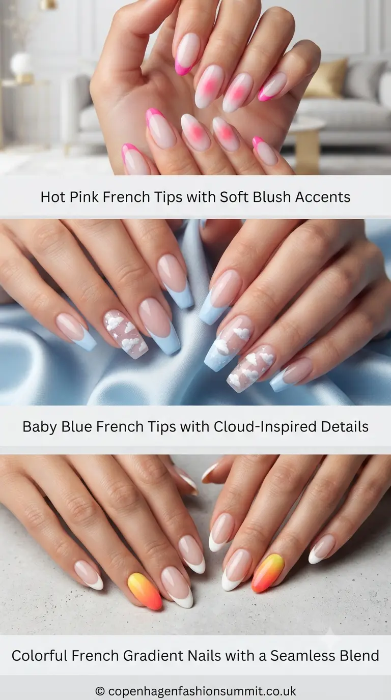 Colorful French Tip Nails part 8