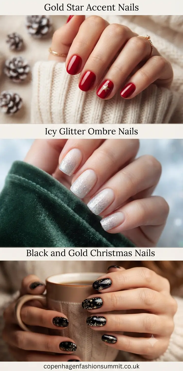 Cute Short Christmas Nails  part 10
