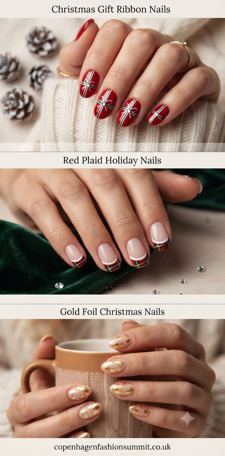 Cute Short Christmas Nails  part 4