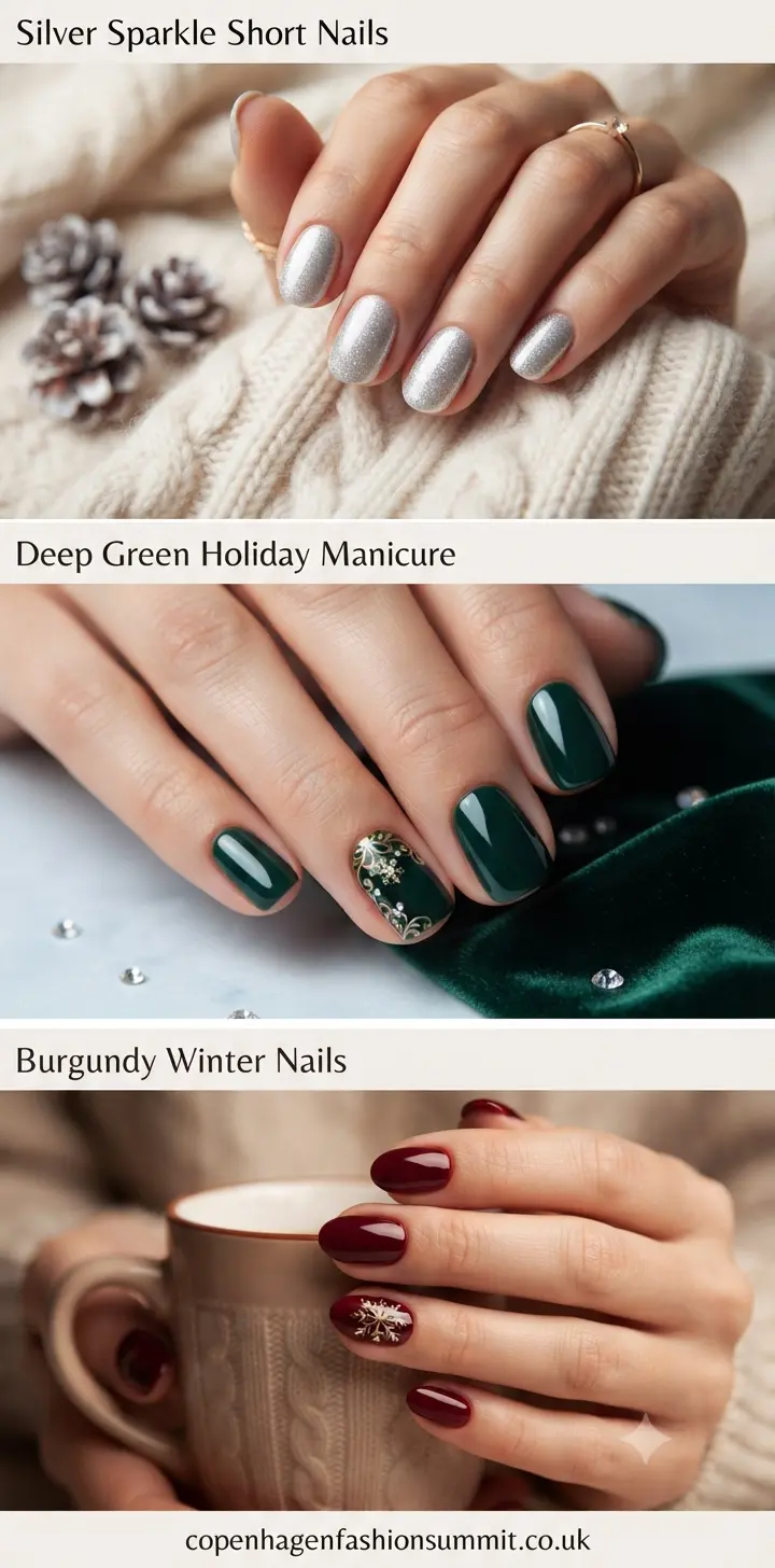 Cute Short Christmas Nails  part 5