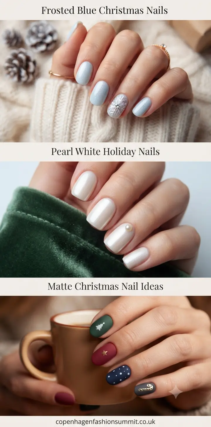 Cute Short Christmas Nails part 6