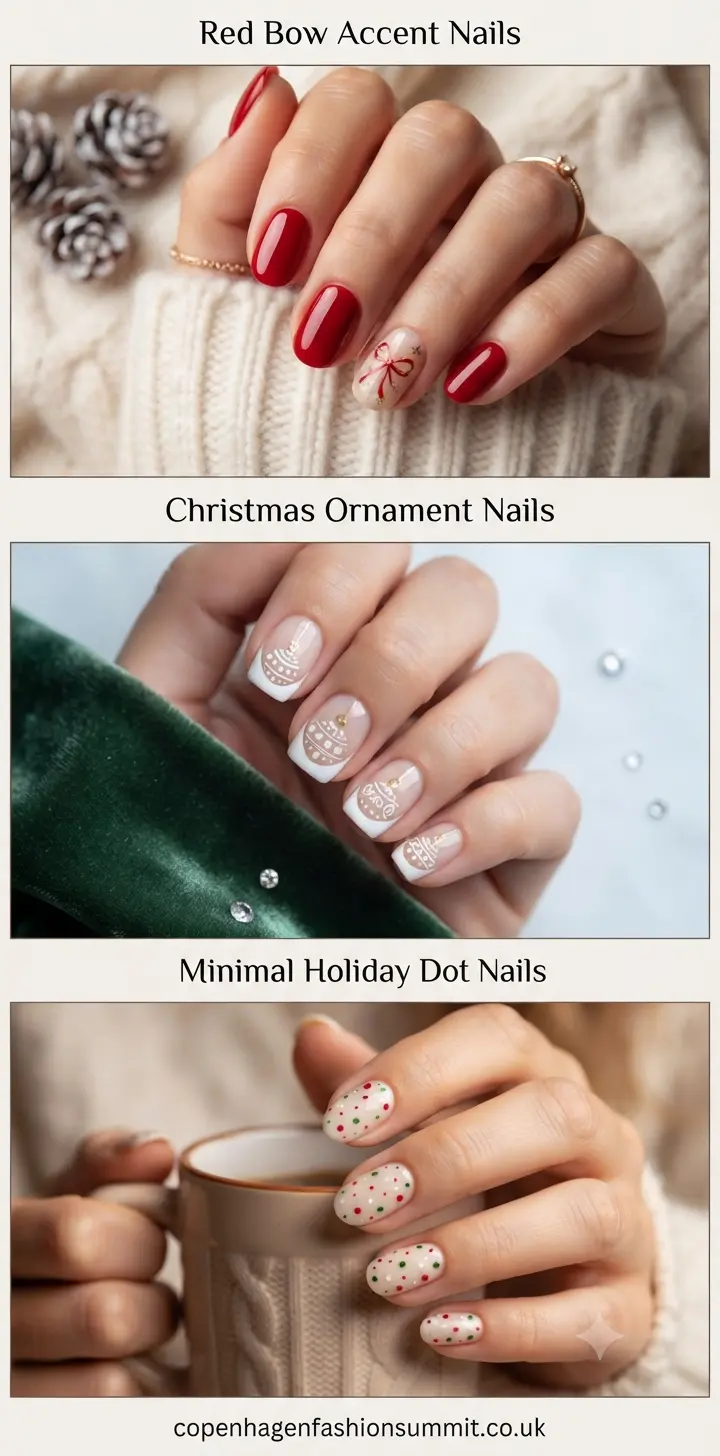 Cute Short Christmas Nails  part 8