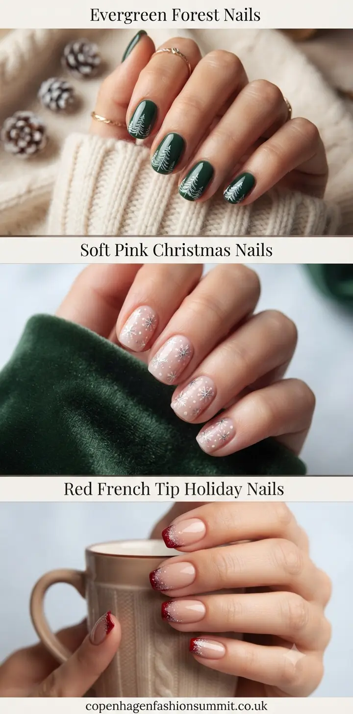 Cute Short Christmas Nails  part 9