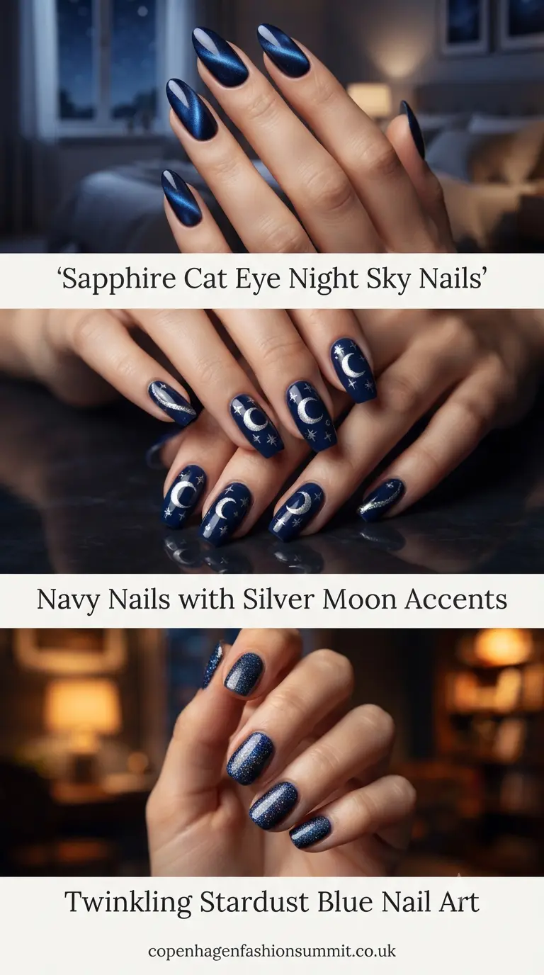 Dark Blue Nails Part 5