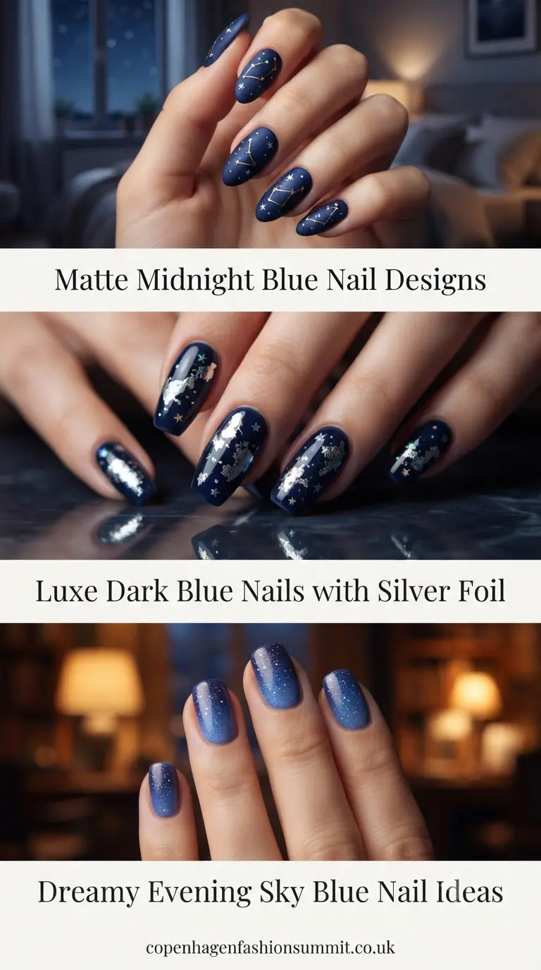 Dark Blue Nails Part 8