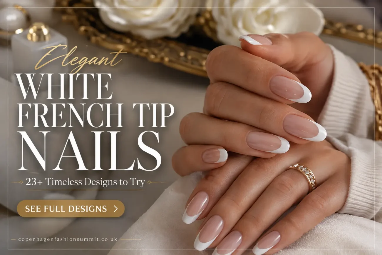 Elegant White French Tip Nails