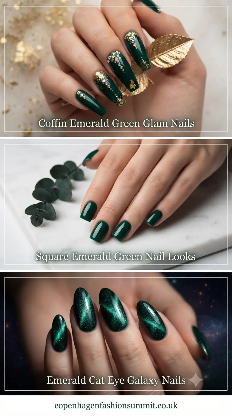  Emerald Green Nails  part 3