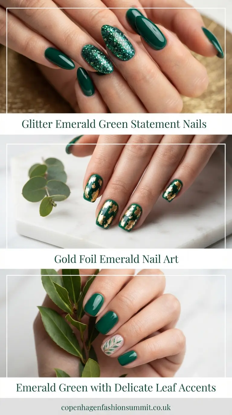 Emerald Green Nails  part 4