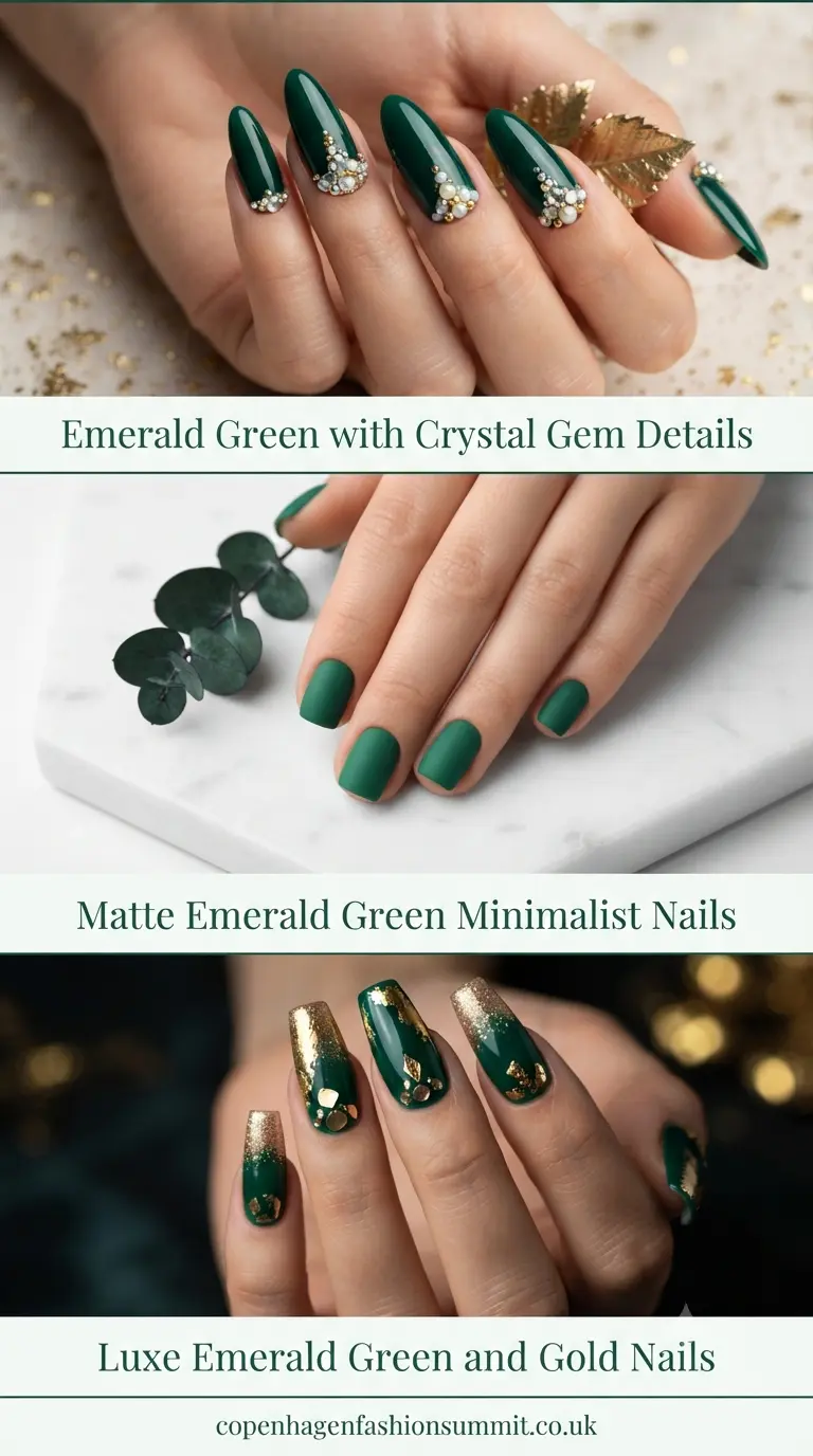 Emerald Green Nails  part 6