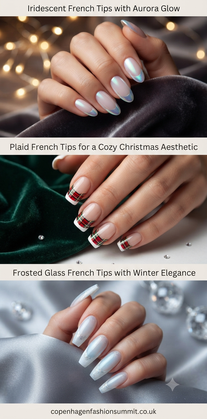 28+ Stunning French Tip Christmas Nail Designs 10 French Tips Christmas Nails last part