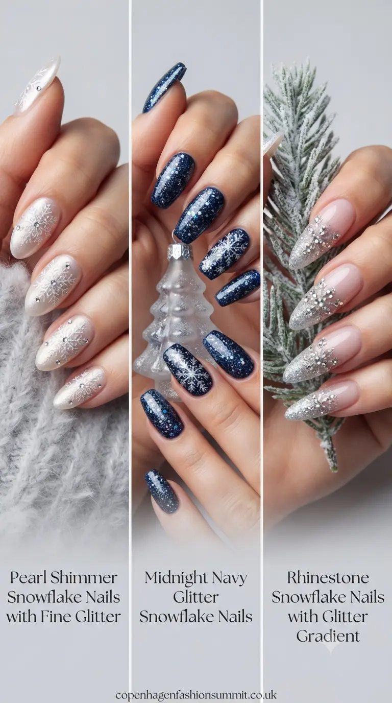 Glitter Snowflake Nails Inspo part 6