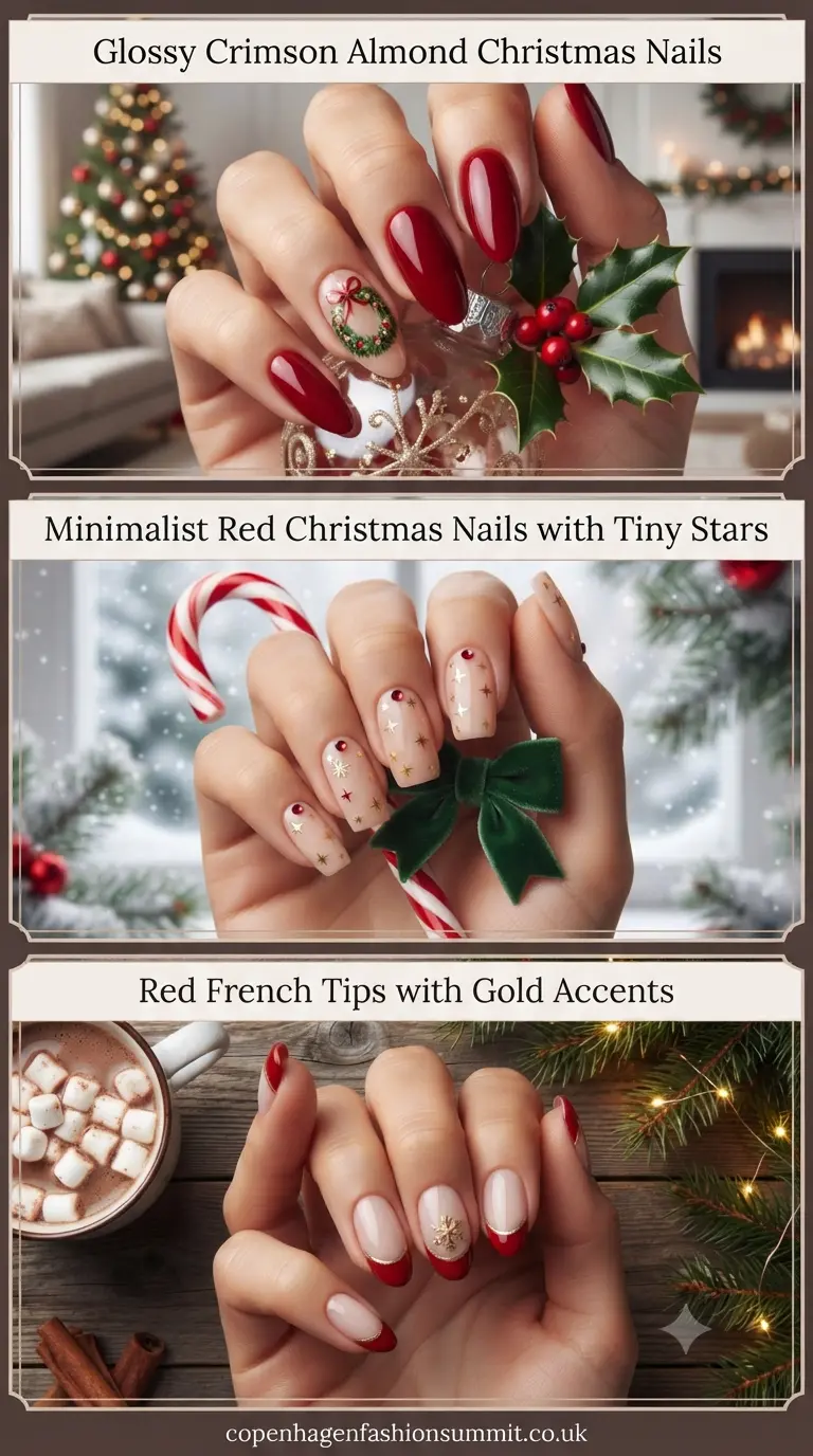 Red Christmas Nails part 2