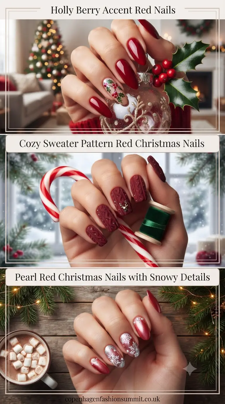 Red Christmas Nails part 4