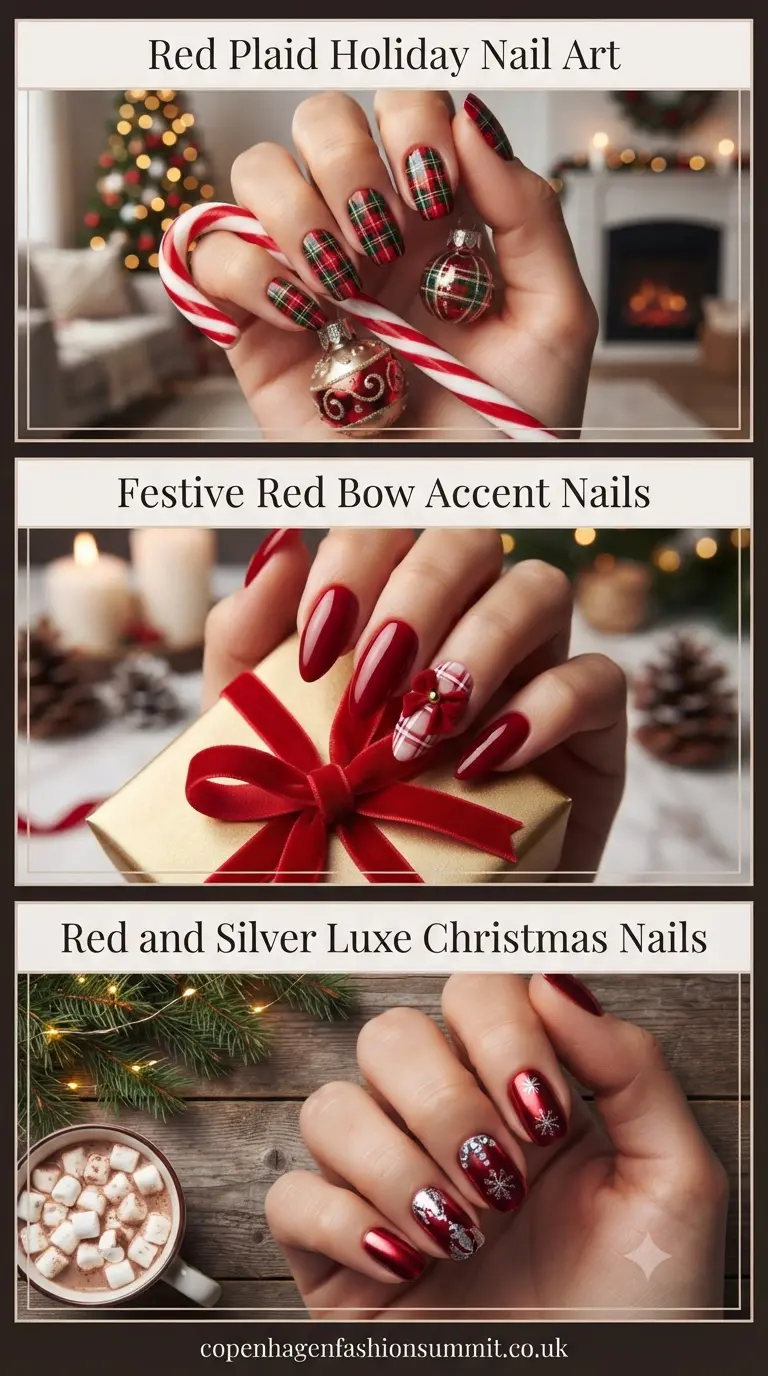Red Christmas Nails part 6