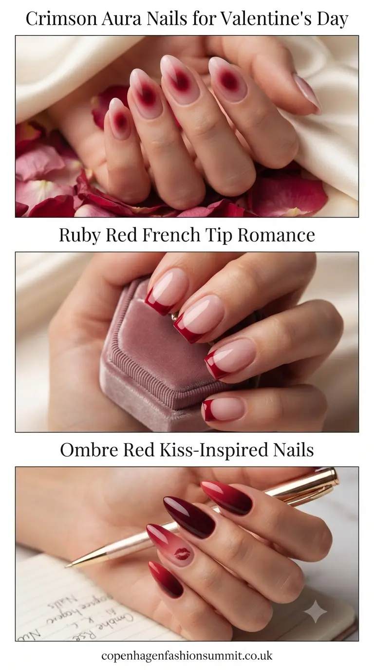 Red Valentine Day Nails Part 2