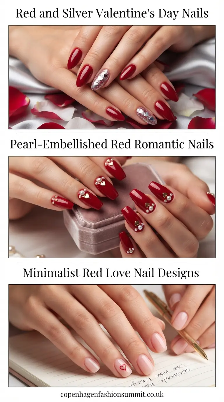 Red Valentine Day Nails Part 6