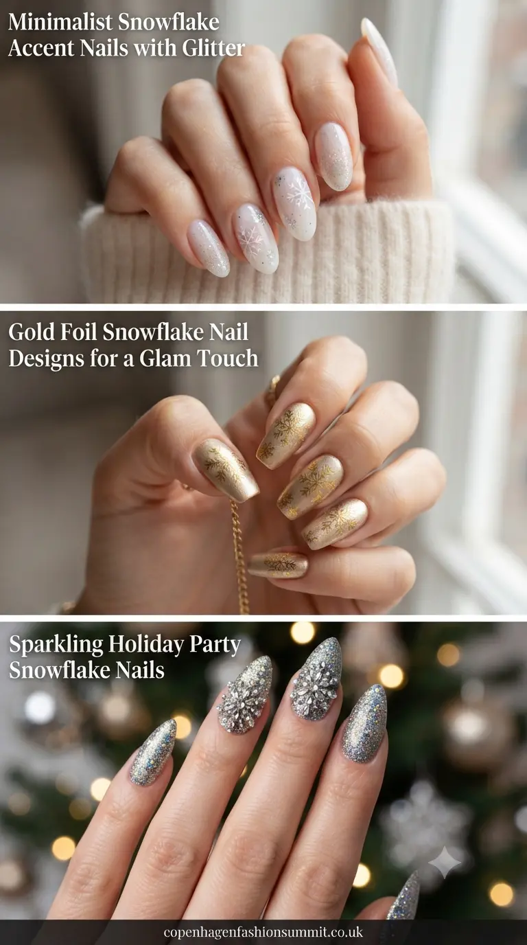Winter Glam: 23 Glitter Snowflake Nails to Copy Right Now 6 Snowflake Nails With Glitter part 5