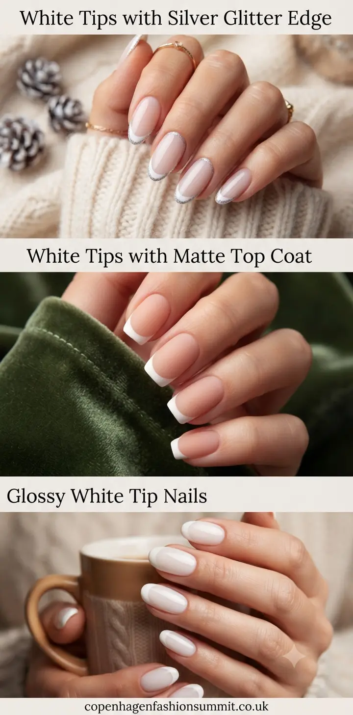 35 Chic White Tip Nail Designs Every Nail Lover Needs to See 11 White Tip Nail Designs part 10