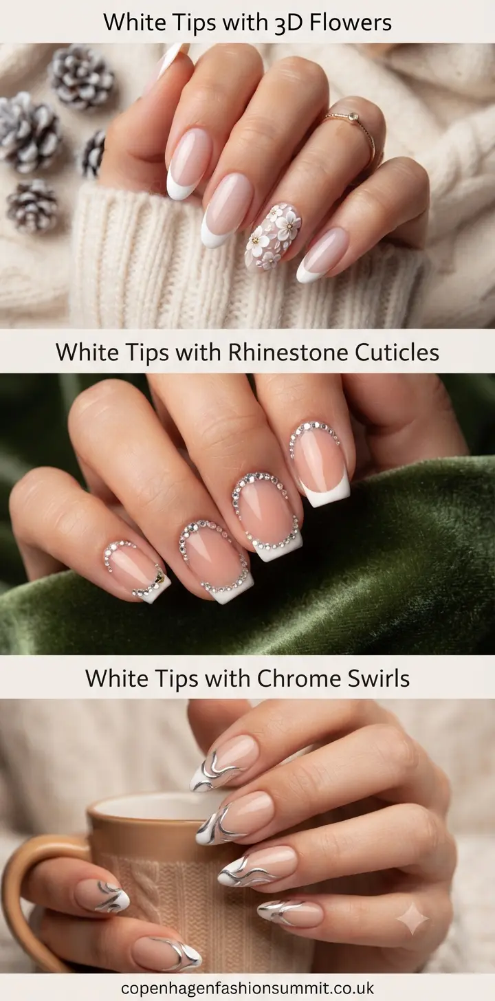 35 Chic White Tip Nail Designs Every Nail Lover Needs to See 7 White Tip Nail Designs part 6