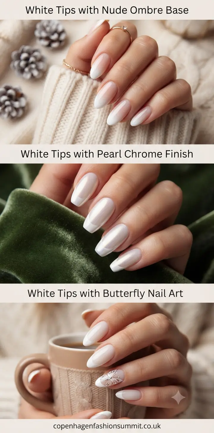 35 Chic White Tip Nail Designs Every Nail Lover Needs to See 9 White Tip Nail Designs part 8
